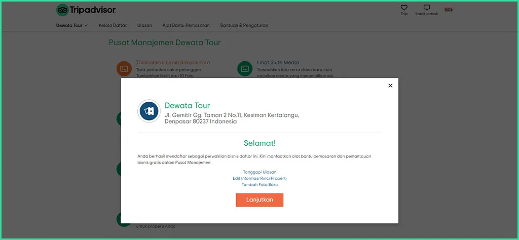 Mendaftar TripAdvisor