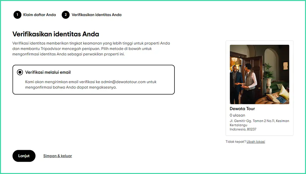 Mendaftar TripAdvisor